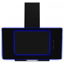 Culina UBAHALO7 70cm Angled Chimney Hood in Black Glass Touch Controls