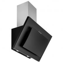 Culina UBLCHH60 60cm Angled Glass Chimney Hood in Black 3 Speed Fan