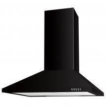 Culina UBSCH70BK 70cm Chimney Hood in Black 3 Speed Fan