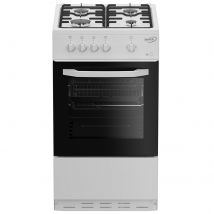 Zenith ZE501W 50cm Single Oven Gas Cooker in White 55 Litre