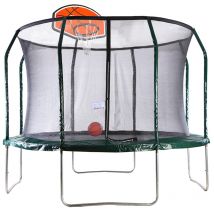Air King Pro 12ft with Safety Enclosure - Free Basketball & Water Mister - Green