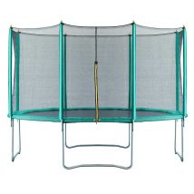 Air Dog 14ft Trampoline + Safety Enclosure Green