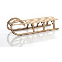 Sirch Hörnerschlitten Standard Plus mit Lattensitz (115 cm, esche lackiert3 Bockstützen )