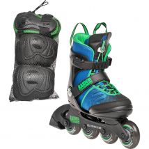 K2 Raider Pro Pack Inlineskateset Junior (35.0-40.0 (L), blau/grün)