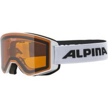 Alpina Narkoja DH Skibrille (111 white, Scheibe: DOUBLEFLEX (S2))