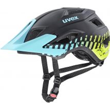uvex Access Fahrradhelm (52-57 cm, 09 black/aqua/lime matt)
