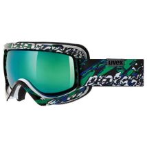 uvex Skibrille Sioux CF Colorfusion (1726 white/black/green, spheric double lens, litemirror green (S3))