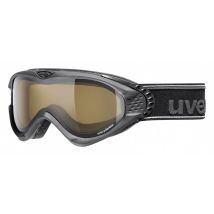 uvex Skibrille Onyx Polavision (2021 black, double lens, polavision brown)