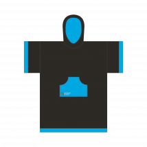 Poncho adulte Noir / Cyan