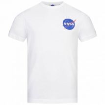 NASA Circle Logo Mężczyźni T-shirt TMMTS006WHT