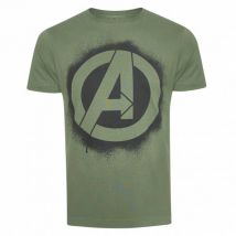 AVENGERS Marvel Stencil Logo Mężczyźni T-shirt FAMTS954MIL