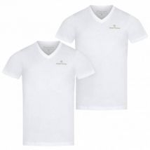 Sergio Tacchini Mężczyźni Podkoszulki dekolt w serek 2-pak biały 39493036