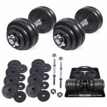 SPORTINATOR "Machine" Hantle Zestaw 30 kg z Walizka