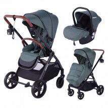 Barmøya Wózek dziecięcy 3 w 1, zestaw kompletny, zielony