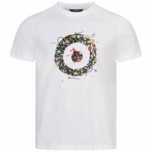 BEN SHERMAN Painted Target Mężczyźni T-shirt 0071783BIAŁY