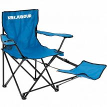 KIRKJUBØUR® "Hemsön" Krzesło kempingowe z częścią na stopy niebieski