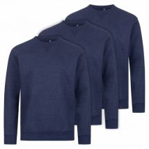 RUSSELL Authentic Melange Sweat Mężczyźni Bluza 3-pak 0R260M0-Indygo-Melanż