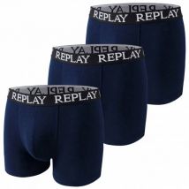 REPLAY Basic Cuff Logo Mężczyźni Bokserki 3-pak I101102-N188