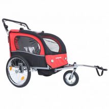 Øvre Eidfjord "Alpström" 2w1 wózek rowerowy przyczepka czerwona