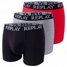 REPLAY Basic Cuff Logo Mężczyźni Bokserki 3-pak I101102-N176