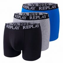 REPLAY Basic Cuff Logo Mężczyźni Bokserki 3-pak I101102-N175