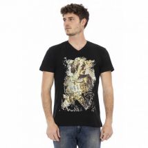 TRUSSARDI Action Mężczyźni Conqueror Koszulka z dekoltem w serek Czarny 2AT108003