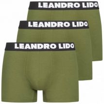 LEANDRO LIDO "Ravello" Mężczyźni Bokserki 3-pak zielony