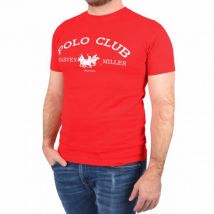 Harvey Miller Polo Club Fashion Mężczyźni T-shirt HRM4490 Czerwony