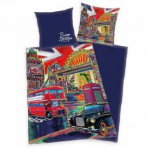 Bureau-Artistique "London" Satyna Pościel Zestaw 155 x 220 cm + 80 x 80 cm 4707403039026