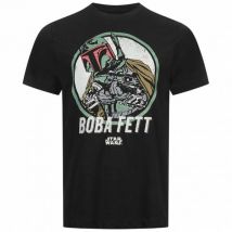GWIEZDNE WOJNY Retro Boba Fett Mężczyźni T-shirt POMTS079BLK
