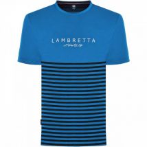 Lambretta Striped Mężczyźni T-shirt SS0017-DK BLU