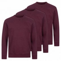 RUSSELL Authentic Melange Sweat Mężczyźni Bluza 3-pak 0R260M0-Burgund-Melanż