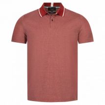 TED BAKER Mini Jacquard Stitch Mężczyźni Koszulka polo 261464-DK-CZERWONY