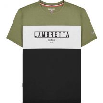 Lambretta Panel Mężczyźni T-shirt SS1083-K/BL/BIAŁY