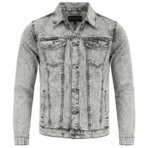 BRAVE SOUL® Marble Denim Mężczyźni Kurtka dżinsowa MJK-MARBLE-1