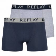 REPLAY Boxer Style Cuff Logo Mężczyźni Bokserki 2-pak I101143-N145