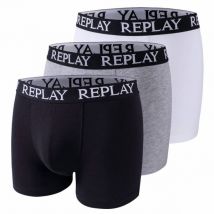 REPLAY Basic Cuff Logo Mężczyźni Bokserki 3-pak I101102-N174