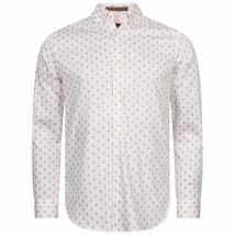 TED BAKER Ardea Dot Mężczyźni Koszula z długim rękawem 272171-BIAŁY