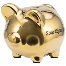 SportSpar.de "SparSau" Ceramiczna świnka skarbonka złoto
