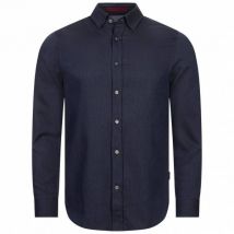 TED BAKER Crotone Herring Mężczyźni Koszula z długim rękawem 272031-MARYNARKA WOJENNA