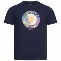 BEN SHERMAN Tropical Target Mężczyźni T-shirt 0072516ciemnogranatowy