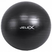 JELEX Piłka do jogi i fitnessu z pompką 65 cm czarny