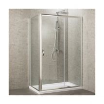 Box doccia 2 lati scorrevole trasparente o stampato 6mm h190 evo, tipo di vetro trasparente, dimensioni 100x90