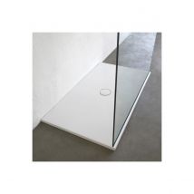 Piatto doccia porcellana bianco cotone opaco h3cm flat, dimensioni 120x70