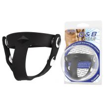 BLUE LINE C&B GEAR Silicone T-style Cock Ring With Ball Divider - Bekleidung