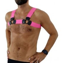 SAXOS PVC Brust Harness pink S/M - Erotikzubehör