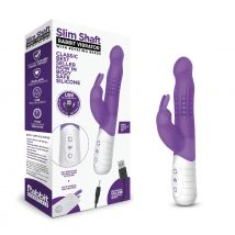 *RABBIT ESSENTIALS Slim shaft with rotating beads purple - Vibrator