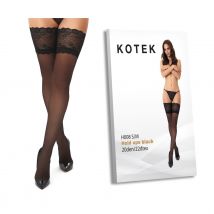 KOTEK Halterlose Strümpfe H008 schwarz S/M - Handschuhe & Strümpfe