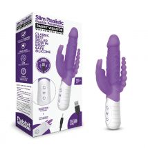 *RABBIT ESSENTIALS Slim realistic double penetration purple - Gleitgel