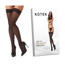 KOTEK Halterlose Strümpfe H001 schwarz L/XL - Handschuhe & Strümpfe